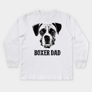 Boxer Dog Dad Kids Long Sleeve T-Shirt